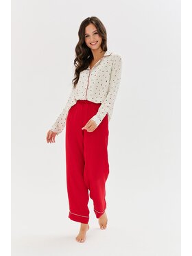 NAOKO NAOKO Pyžamový top Cozy Hearts Biela Regular Fit