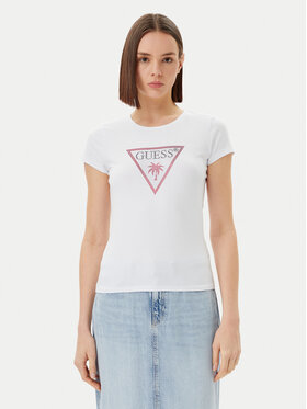 Guess Guess Póló E5GI08 J1314 Fehér Slim Fit