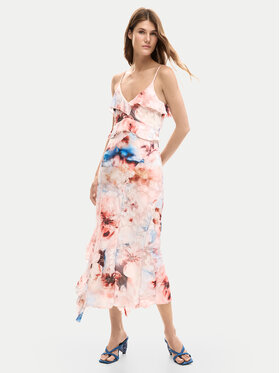 Desigual Desigual Rochie de vară Mallo 26SWVK35 Roz Slim Fit