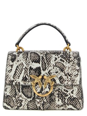 PINKO PINKO Torebka Gray Calfskin Hand Szary
