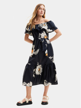 Desigual Desigual Ljetna haljina Georgeo 24SWVW02 Crna Regular Fit