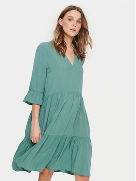 Saint Tropez Saint Tropez Vestito da giorno 30510220 Verde Casual Fit