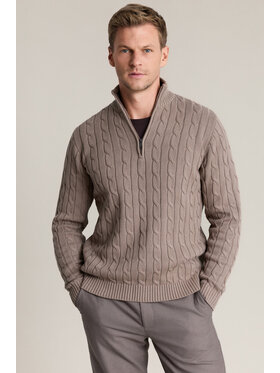 Lancerto Lancerto Sweter Joseph SW073226000003 Beżowy Regular Fit