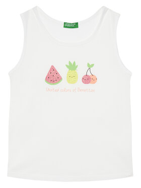 United Colors Of Benetton United Colors Of Benetton Top 3I1XGH012 Biały Regular Fit