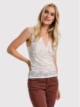 Cream Cream Top Glaze 10604095 Bílá Regular Fit