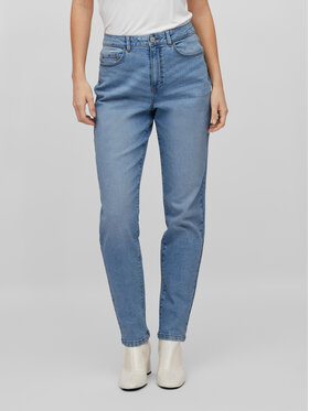 Vila Vila Jeansy Naomi 14080230 Niebieski Mom Fit
