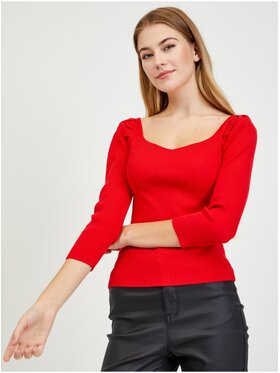 Orsay Orsay Sweter 507474-330000__L Czerwony Regular Fit