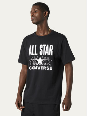 Converse Converse Tričko All Star Ss Tee 10018373-A02 Čierna Regular Fit