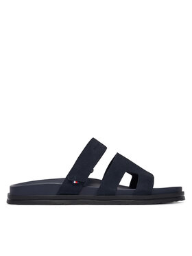 Tommy Hilfiger Tommy Hilfiger Pantoletten Adjustable Premium Suede FM0FM05774 Dunkelblau