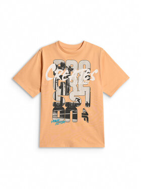 4F 4F T-Shirt SKATE & RIDE Pomarańczowy Loose Fit