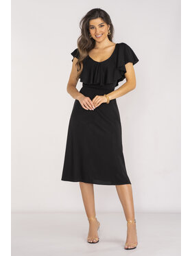 Awama Awama Sukienka letnia A659 Czarny Basic Fit