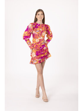 LAURELLA LAURELLA Každodenní šaty 4UL037 Oranžová Regular Fit
