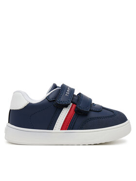 Tommy Hilfiger Tommy Hilfiger Laisvalaikio batai Stripes Low Cut Lace Velcro Sneaker T1X9-33840-1269 M Tamsiai mėlyna