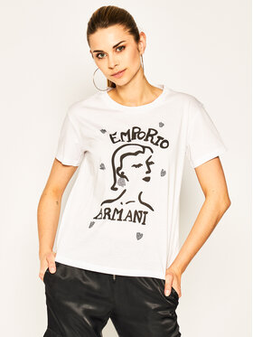 Emporio Armani Emporio Armani T-Shirt 3H2T7Q 2J95Z 0100 Biały Regular Fit
