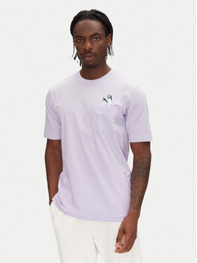 adidas adidas T-Shirt Lounge Slides Graphic Pocket JM0375 Violett Regular Fit