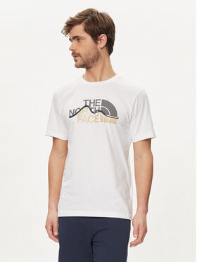 The North Face The North Face Тишърт Mountain Line NF0A87NT Бял Regular Fit