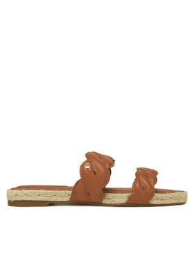 Tommy Hilfiger Tommy Hilfiger Espadrilky Leather Rope Espadrille Mule FW0FW08503 Hnědá