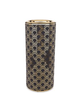 MIAhome MIAhome Pojemnik Parasolnik porcelanowy 46x20 cm CHADUR czarny Czarny
