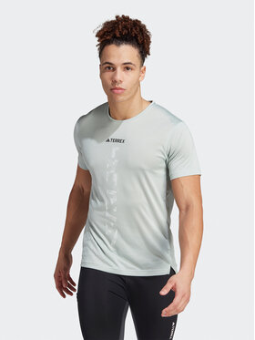 adidas adidas Тениска от техническо трико Terrex Agravic Trail HZ6242 Сив Regular Fit