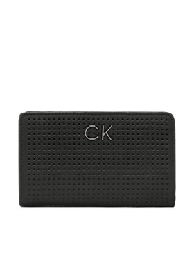 Calvin Klein Calvin Klein Portofel Mare de Damă Re-Lock Bifold Wallet Perf Pu K60K610661 Negru