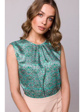 Stylove Stylove Bluzka S332 Zielony Regular Fit