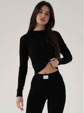 MissDenim MissDenim S dlhými rukávmi Cozy Čierna Second Skin Fit