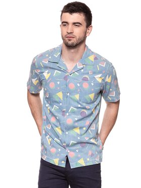 Wrangler Wrangler Camicia SS RESORT SHIRT Blu Regular Fit