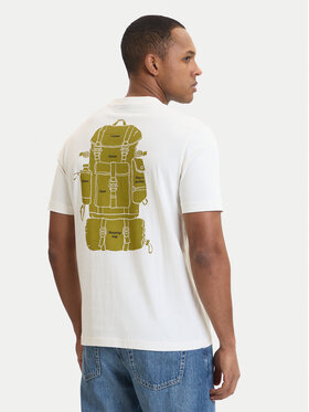 Napapijri Napapijri T-Shirt S-Flint NP0A4FZZ Εκρού Regular Fit