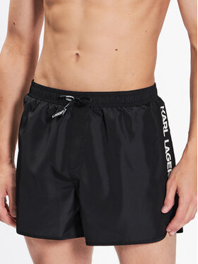 KARL LAGERFELD KARL LAGERFELD Pantaloncini da bagno Tape 230M2201 Nero Regular Fit