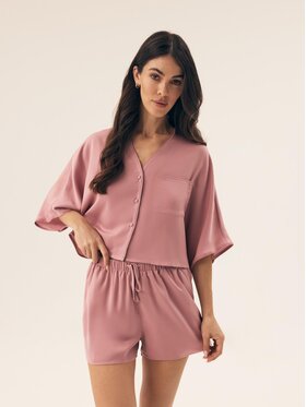 Esotiq Esotiq Piżama 42653 Różowy Regular Fit