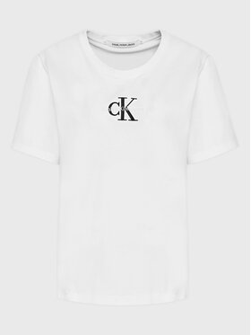Calvin Klein Jeans Plus Calvin Klein Jeans Plus Тишърт J20J219719 Бял Regular Fit