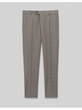 Borgio Borgio Spodnie garniturowe Malgrate_br Brązowy Slim Fit