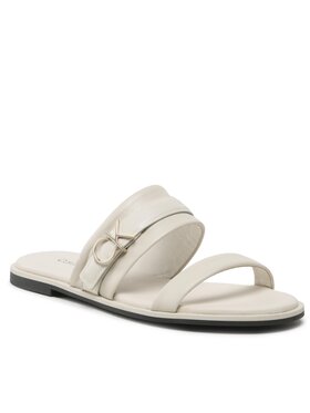 Calvin Klein Natikači Almond Slide W/Hw HW0HW01482 Bela