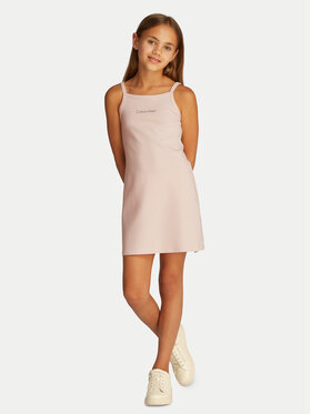 Calvin Klein Jeans Calvin Klein Jeans Sommerkleid IG0IG02909 Rosa Slim Fit