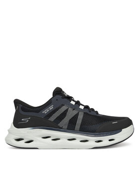 Skechers Skechers Skriešanas apavi Max Cushioning Glide-Step 220422 BKGY Melns
