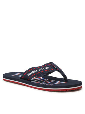 Tommy Jeans Tommy Jeans Zehentrenner Printed Beach Sandal EM0EM00728 Dunkelblau