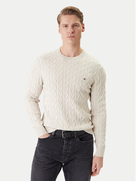Tommy Hilfiger Tommy Hilfiger Džemperis MW0MW33132 Bēšs Regular Fit