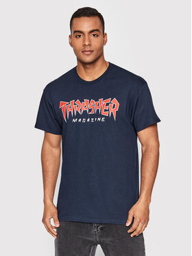 Thrasher Thrasher T-Shirt Jagged Logo Dunkelblau Regular Fit