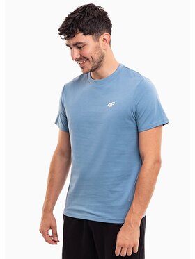 4F 4F T-shirt 4FWSS25TTSHM3096-32S Blu Regular Fit