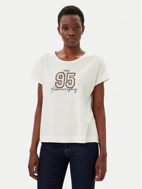 Liu Jo Sport Liu Jo Sport Tricou TA5268 JS005 Écru Regular Fit