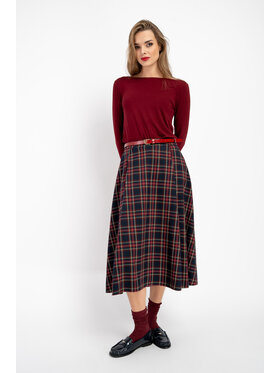 CLICK CLICK Bluzka 10-6834 Bordowy Regular Fit