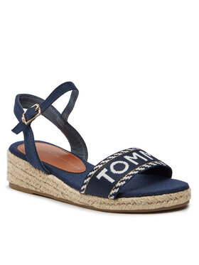 Tommy Hilfiger Espadrile Rope Wedge Sandal T3A7-33287-0890 M Mornarsko Modra