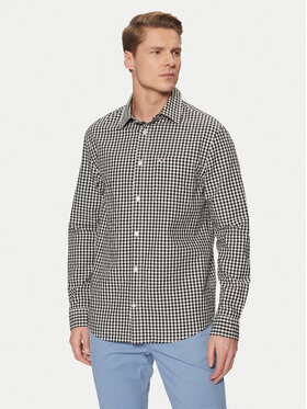 Tommy Jeans Tommy Jeans Cămașă Poplin Check DM0DM21115 Negru Regular Fit