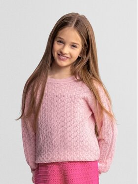 minoti minoti Sweter 30KNIT156 Różowy Regular Fit