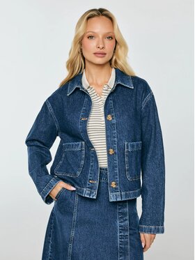 BIG STAR BIG STAR Kurtka jeansowa AUBREY_547_130 Niebieski Regular Fit