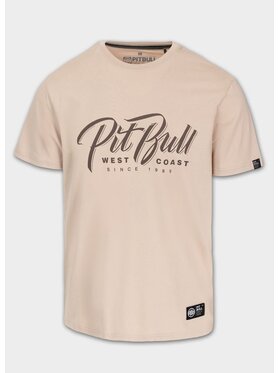PITBULL PITBULL T-Shirt EL JEFFE Beżowy Regular Fit