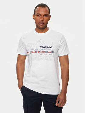 Napapijri Napapijri Tricou S-Turin NP0A4HQG Alb Regular Fit