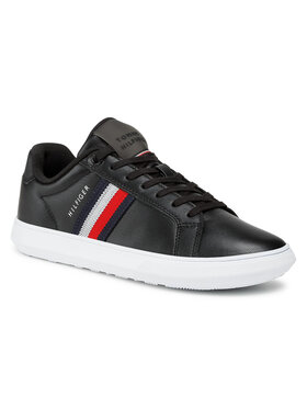 Tommy Hilfiger Tommy Hilfiger Sneakersy Essential Leather Cupsole FM0FM03424 Czarny