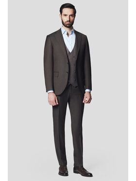 Lancerto Lancerto Garnitur Risano GA073125000024 Brązowy Slim Fit