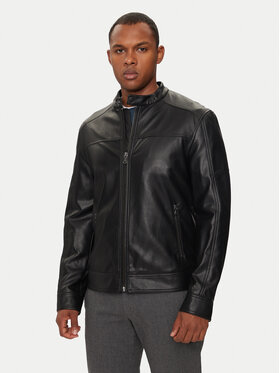 Sisley Sisley Dirbtinės odos striukė 2KLSSN036 Juoda Slim Fit